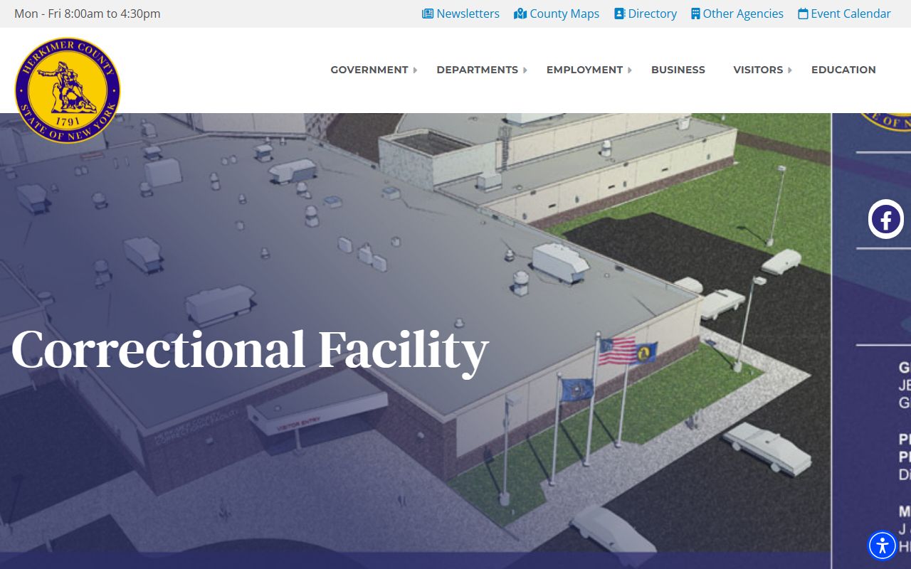 Herkimer County Correctional Facility inmate records and visitation page
